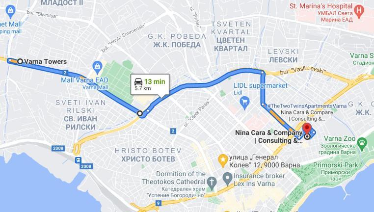 New The Twins Varna Two-Bedroom, Apt 5 At 15 Tsani Ginchev Street, Floor 3 Экстерьер фото